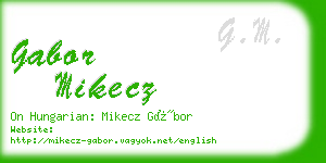 gabor mikecz business card